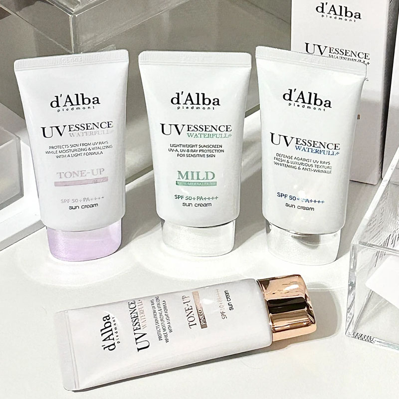 Luxury Skincare Brands - D'Alba UV Essence Waterfull Sun Cream