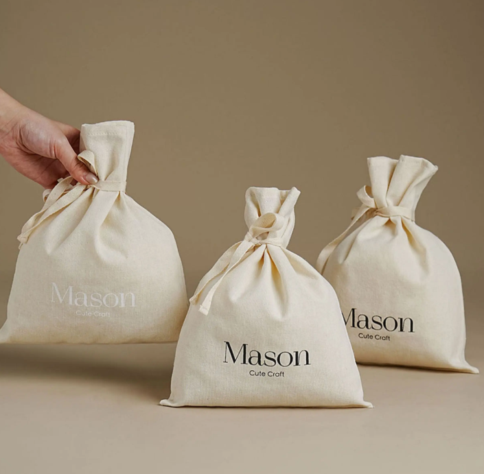 Bolsa de algodón con cordón y  - Luxury Skincare Packaging reseña y precio
